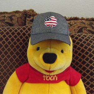 black clover live lucky red white blue clover fitted hat size s/m ?????????